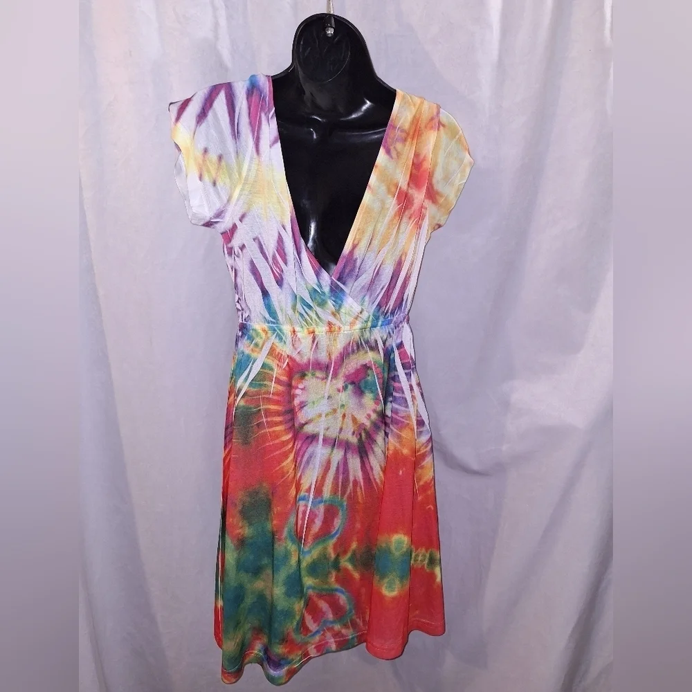 Colorful Tie-Dye Midi Dress